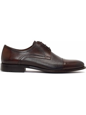 Derimod Erkek Kahverengi Bağcıklı Deri Klasik Ayakkabı 26SFD602614