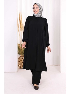 Bym Fashion Hac Umre Tunik Pantolon Takım 8006 Siyah