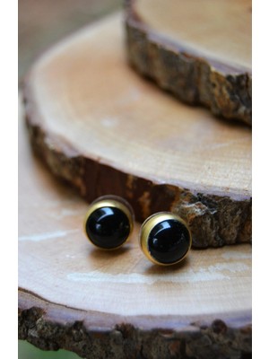 Stoneage F02582 Oniks Doğal Taşlı El Yapımı Küpe
