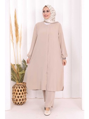 Bym Fashion Hac Umre Tunik Pantolon Takım 8006 Vizon