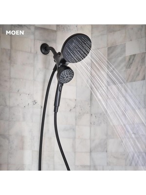 Moen Engage Magnetix Mat Siyah 2.5 Gpm Elde Taşınabilir/yağmur Duş Başlığı Manyetik Yerleştirme Sist