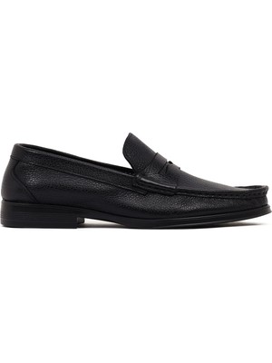 Derimod Erkek Siyah Deri Klasik Loafer 26SFD6016FT