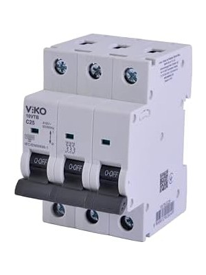 Velora 10VTB-3C25 Otomatik Sigorta 10KA C Tipi 3 Kutup 25A