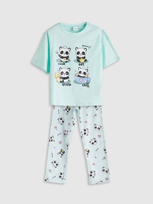 Lc Waikiki Yeni Sezon Bisiklet Yaka Kız Çocuk Pijama Takımı