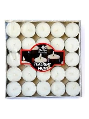 Velora Nur Mum Tealıght 50 Adet, Çaydanlık Mumu, Beyaz, 4 Saat Yanma Süresi