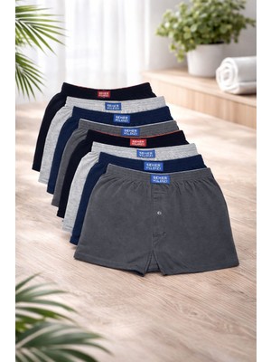Seher Yıldızı Erkek Penye Boxer 8'li Set