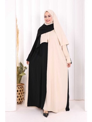 Bym Fashion Hac Umre Elbise Çift Renk  Şal Hediye  3950 Taş