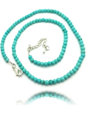 Stoneage Doğal Taş Turkuaz Kadın Kolye