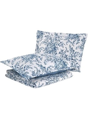 Velora Yorgan Seti Ters Çevrilebilir Pamuklu Yatak Takımı Eşleşen Yastık Kılıflı, Her Mevsim Için Hafif Ev Dekoru,, Delft Mavisi