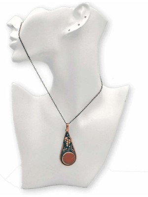 Stoneage F04416 Akik Taslı Üzümlü Kolye