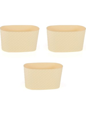 Velora Dekoratif Kapadokya Saksı (Pastel Sarı) 3 Adet