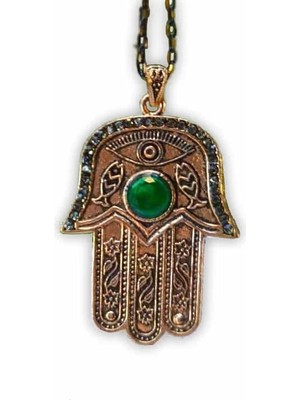 Stoneage RF03335  Kök Zümrüt Otantik Kadın Kolye