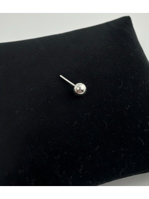 Erkek Top Gümüş Küpe 925 Ayar Gümüş Küpe