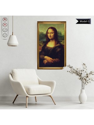 Akıllı Kağıt Mona Lisa Tablo - Poster Dünyaca Ünlü (Model- 5)