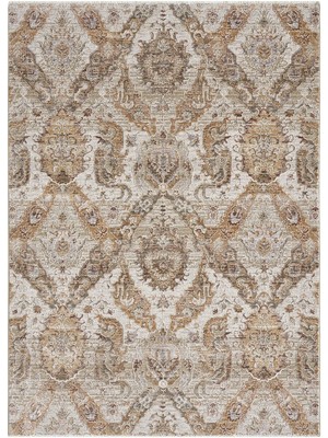 Seyran Monde 806 Bej Antialerjik Polyester Makine Halısı – %100 Pamuk Taban, Düz Saçak