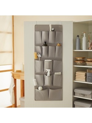 Velora 16 Gözlü Gri Kapı Arkası Düzenleyici 45 x 125 cm