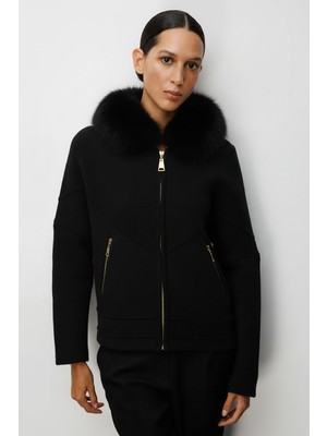 Eskişehir Mağazacılık 63908 Onteks Hırka Yakası Kürklü Fermuarlı