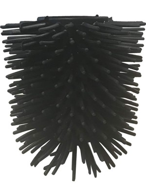 Velora M-E53-06 Ø85 mm Yedek Silikon Wc Fırça - Siyah