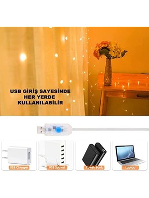 Velora 3x3 Metre LED Kumandalı Perde Asma Kancalı LED Yılbaşı LED Gün Işığı LED Işık 8 Modlu Parti Işığı Dekoratif Işık LED Saçak LED Işık Perde LED Yılbaşı Dekorasyon