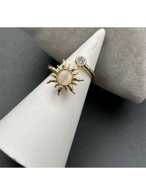SY Aksesuar Çelik Gold Güneş Yüzük(Ayarlanabilir)