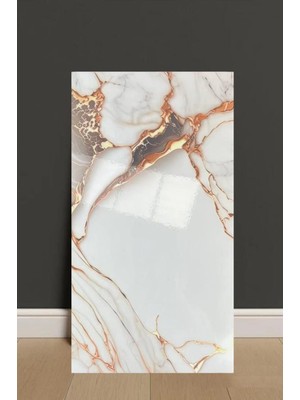 Renkli Duvarlar 30X60cm Gold-Bakır Mermer Desen Yapışkanlı Banyo,tezgah arası kaplama Duvar Paneli Kağıdı TX-078