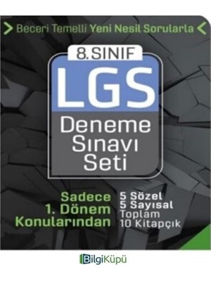 Velora Bilgi Küpü 8. Sınıf Lgs 1. Dönem Deneme Seti: Sadece 1. Dönem Konularından - 5 Sözel 5 Sayısal Toplam 10 Kitapçık