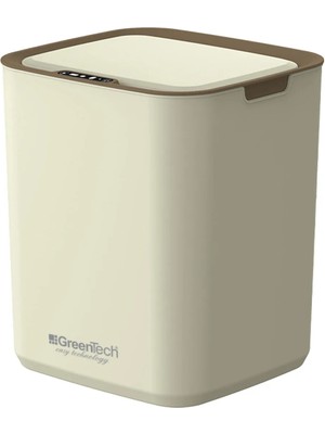 Greentech Sensörlü 22 Litre Çöp Kovası (Şarj Edilebilir Lityum Pilli) / GT-SC05K KREM