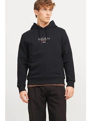 Jack & Jones Jack&jones 12271193 Kapsonlu Erkek Sweat - Siyah
