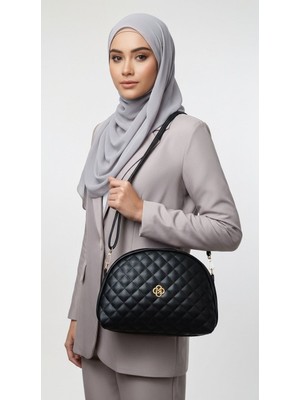 TrendyX Kapitone Iki Gözlü Omuz Çantası - Suni Deri