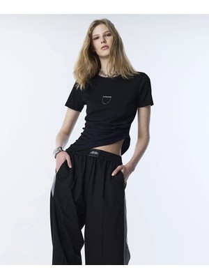 Twist ZİNCİR AKSESUARLI ASİMETRİK TİŞÖRT TS1260070111001