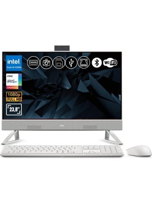 Dell I5-1334U 40GB 512GB SSD 23.8" Fhd IPS Ubuntu All In One Bilgisayar EC242501020UBU ATL12