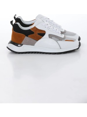 Faruk Balkanas Monte Model Eva Taban Kombinasyonlu Deri Sneaker Ayakkabı