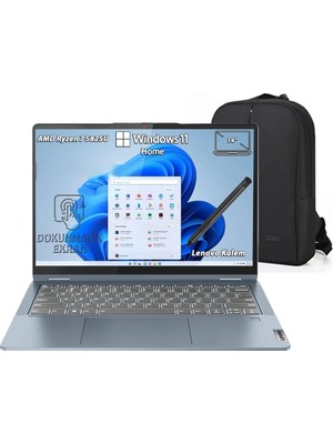 Lenovo Ideapad Flex 5 14ABR8 Amd Ryzen 7 5825U 16GB 1tb SSD 14" Wuxga IPS Panel W11H Taşınabilir Bilgisayar 82XX00FKTX + Lenovo Digital Kalem + Snertech Çanta