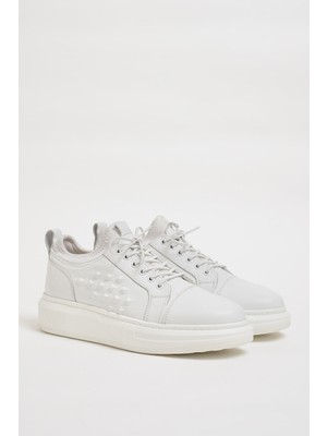 Faruk Balkanas Nikolas Model Ithal Taban Hakiki Deri Sneaker Ayakkabı