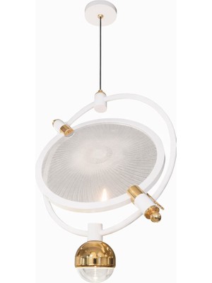 Noya Lighting Tekli Sarkıt LED Avize - Modern Avize Modelleri - Lüks Ledli Avize - Çap 50CM