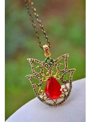 Stoneage RF03333 Kök Yakut Otantik Kadın Kolye