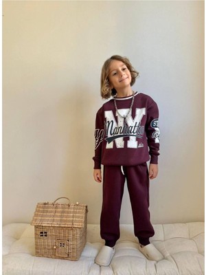 Yiğit Butik Yazı Baskılı Erkek Çocuk Takım