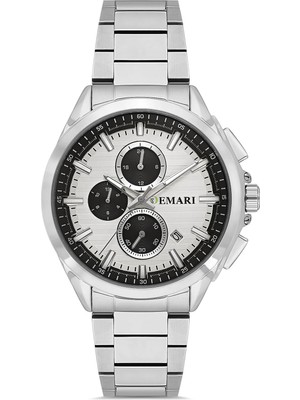 DEMARİ Demari Erkek Kol Saati Quartz Mekanizma Multifunction Çelik Kordon Silver Kadran – DM-00118G-A1