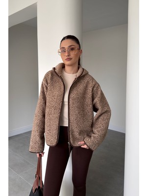 Magarde Premium Kapşonlu Polar- Kahverengi