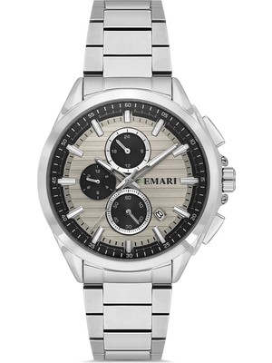 DEMARİ Demari Erkek Kol Saati Quartz Mekanizma Multifunction Çelik Kordon Şampanya Kadran – DM-00118G-A9