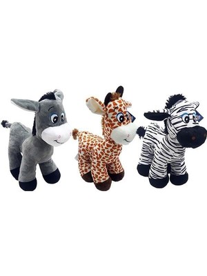Subutu - Peluş Hayvanlar 30 cm Eşek Zebra Zürafa