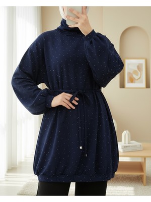 Modamorfo Eteği Lastikli Beli Bağcıklı Yarım Boğazlı Oysho Sweat -Laci