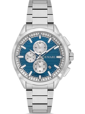 DEMARİ Demari Erkek Kol Saati Quartz Mekanizma Multifunction Çelik Kordon Mavi Kadran – DM-00118G-A3