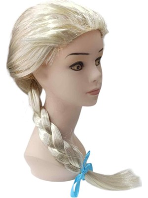 Subutu Platin Altın Dore Renk Karlar Ülkesi Elsa Frozen Peruğu Çuk Boy