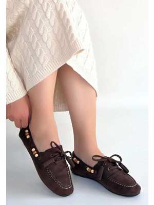 Zengezur Mall Matrixzn Elora Kahve Süet Babet (Numara: 38)