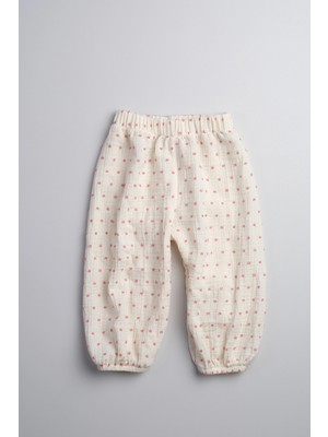 Bondberro %100 Pamuk Müslin Kumaş Kız Bebek ve Çocuk Bol Kesim Pantolon ( Puanlı )