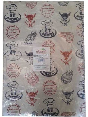 Subutu Kasap Plast Lamineli Kasap Kağıdı Desenli Düz Tabaka 35X50 cm 5000 gr 1 Paket