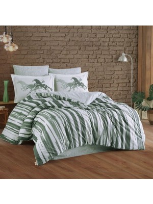 Subutu Tek Kişilik Poplin Nev Takımı Cascade Yeşil