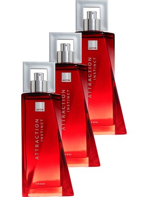 Avon Attraction Instinct Erkek Parfüm Edt 75 Ml. Üçlü Paket