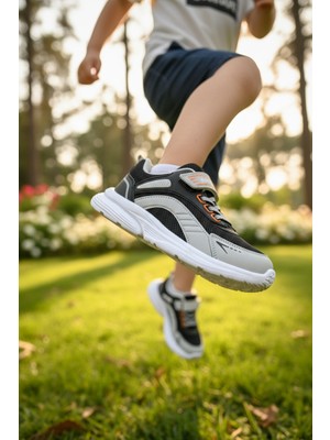 Enoch Çocuk Spor Ayakkabı Cırtlı ve Bağcıklı Konfor Model